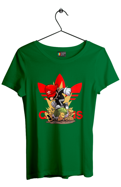 Women's t-shirt with prints Adidas Mario. Adidas, character, game, mario, mario bros, nintendo, super mario bros. 2070702