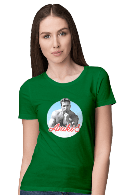 Футболка жіноча з принтом "Біллі Херрінгтон". Аніки, біллі, біллі херрінгтон, гачі, гачімучі, гумор, прикольна, херрінгтон. 2070702