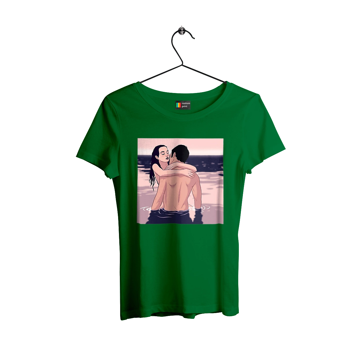 Парочка Обнимается В Реке