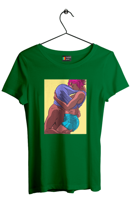 Women`s t-shirt with prints Man Under The T-Shirt In Girls. Boobs, passion. 2070702