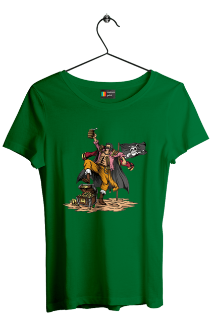 Women's t-shirt with prints One Piece Gol D. Roger. Anime, gol d. roger, gold roger, manga, one piece, straw hat pirates. 2070702