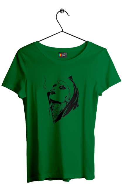 Women`s t-shirt with prints Nun. Cigarettes, cool, girl, tattoo. 2070702