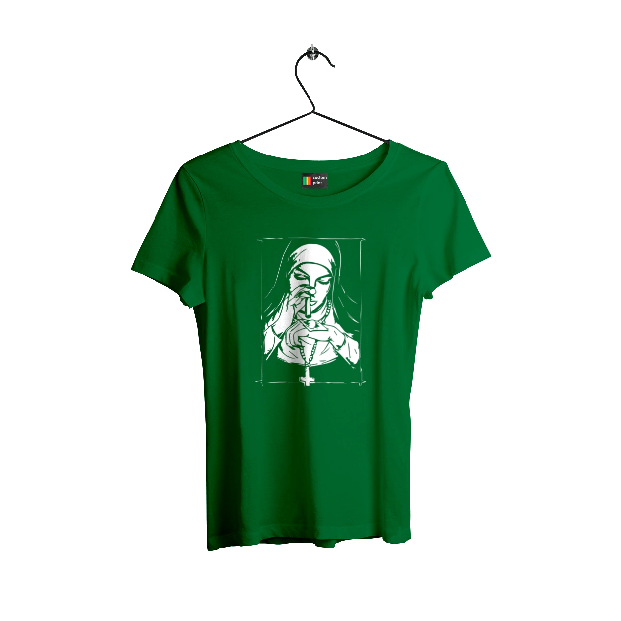 Монашка нюхает порошок