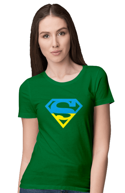 Women`s t-shirt with prints Ukraine super. Super, symbolism, ukraine. 2070702