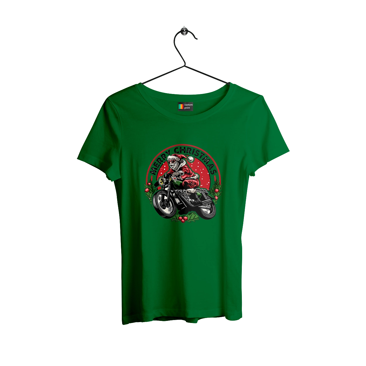 Счастливого рождества, дед мороз на мотоцикле