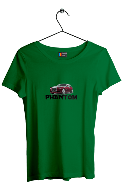 Футболка жіноча з принтом "Ролс ройс". Авто, автомобіль, люкс клас, ролс ройс, седан, фантом. 2070702
