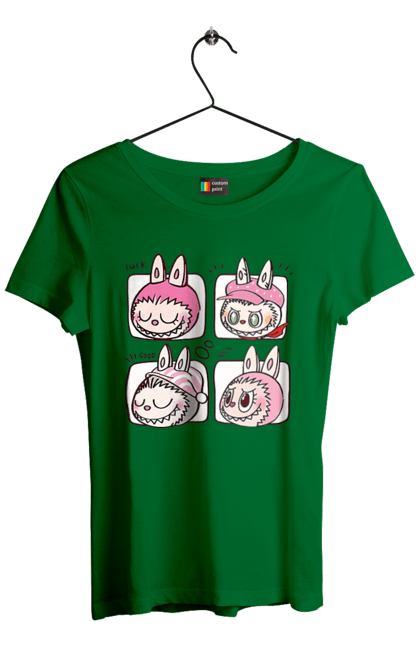 Women`s t-shirt with prints Labubu. Labubu, toys, weird cute. 2070702