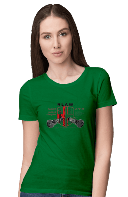 Women`s t-shirt with prints NLAW. Caesar, himars, nlaw, patriot, weapons, zaluzhny. 2070702