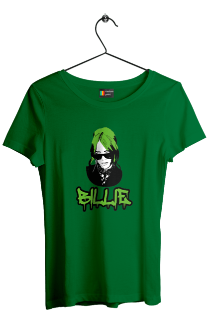 Футболка жіноча з принтом "Billie Eilish". Активістка, біллі айліш, мизукант, права, співачка, тварини. 2070702