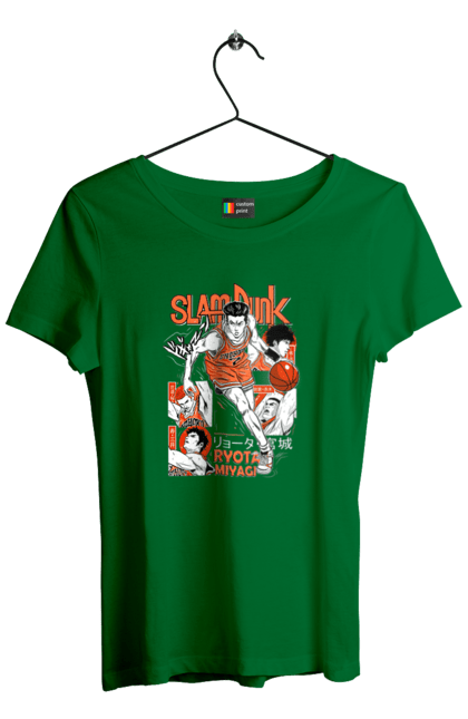 Women's t-shirt with prints Ryota Miyagi. Anime, basketball, comedy, manga, ryota miyagi, school, shonen, slam dunk, sports anime. 2070702