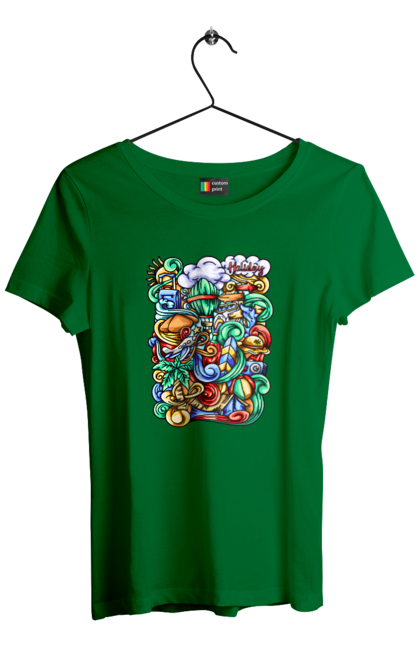 Футболка жіноча з принтом "Канікули відпочинок арт". Відпочинок, канікули, літо, море, пляж, подорож. 2070702