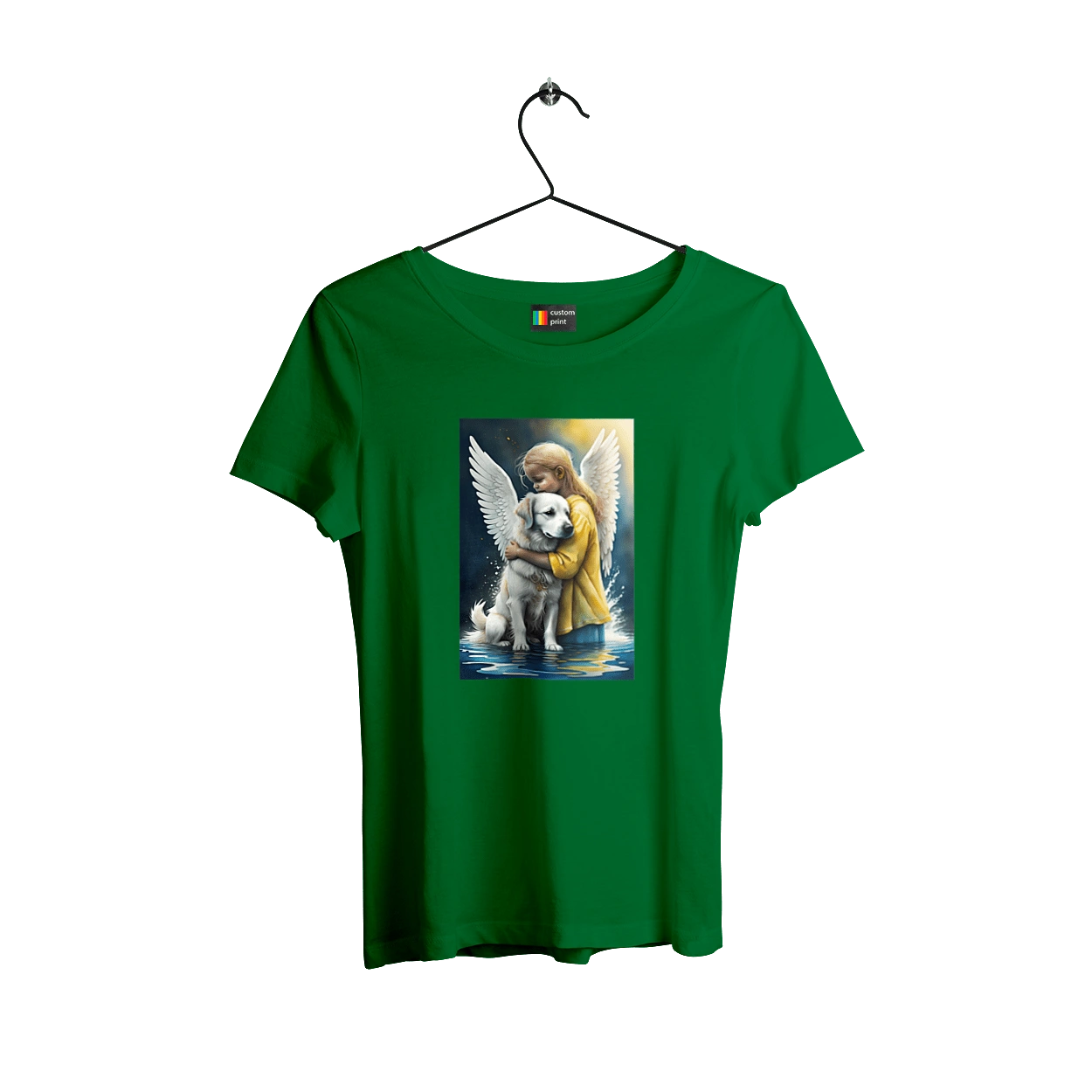 Girl and dog angel [memorial to dead animals]