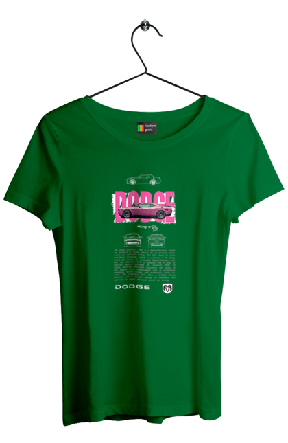 Women's t-shirt with prints Dodge. Automobile, car, challenger, chrysler, dodge, race. 2070702