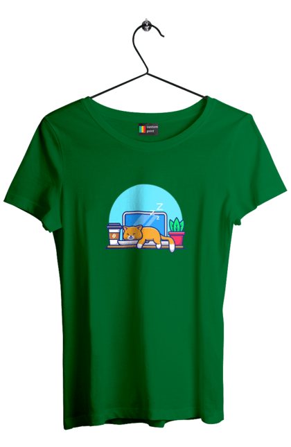 Футболка жіноча з принтом "Кіт програміст". Angular, c, css, html, it, javascript, jquery, php, python, react, svelt, vue, айтишник, айті, гумор, код, кодувати, прогер, програміст, програмісти, ти ж, ти ж програміст, тиж програміст. 2070702