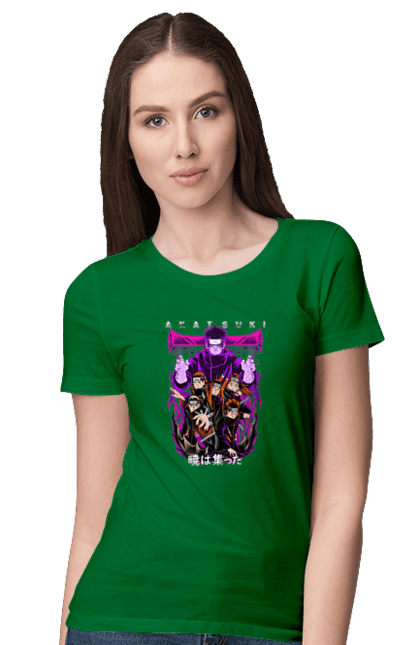 Women's t-shirt with prints Naruto Akatsuki. Akatsuki, anime, character, manga, naruto, ninja, pain, tv series, yahiko. 2070702