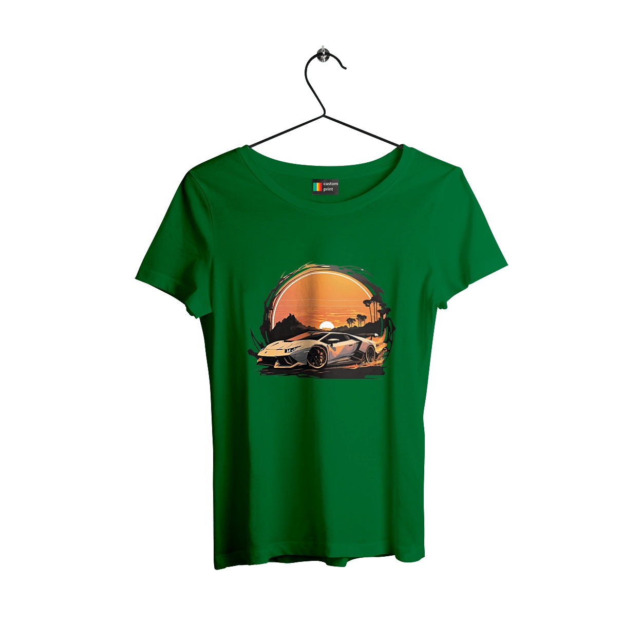 Lamborghini at sunset