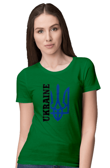 Футболка жіноча з принтом "Герб України". Герб, україна. 2070702