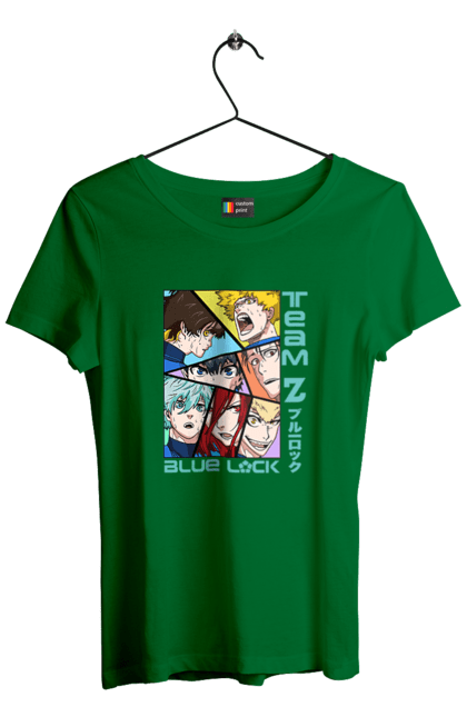 Women's t-shirt with prints Blue Lock. Anime, blue lock, blue prison, manga, sport, sports anime. 2070702