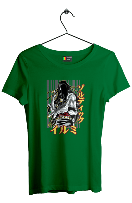 Women's t-shirt with prints Hunter × Hunter Illumi Zoldyck. Anime, hunter, hunter × hunter, hunter hunter, illumi, illumi zoldyck, manga, zoldyck. 2070702