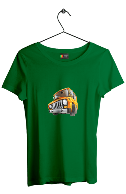 Футболка жіноча з принтом "Вантажівка". Авто, автомобіль, вантажівка, дитячий малюнок, зображення авто. 2070702