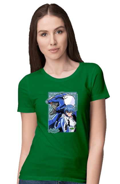 Women's t-shirt with prints Evangelion Rei. Anime, evangelion, eve, kaoru, manga, rei ayanami, shinji. 2070702