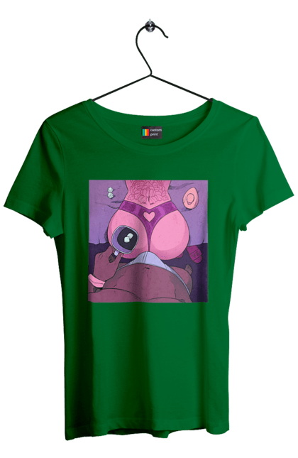 Women`s t-shirt with prints Morning Coffee With Ass. Ass, coffee, naked, shorts. 2070702