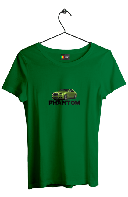 Футболка жіноча з принтом "Ролс ройс". Авто, автомобіль, люкс клас, ролс ройс, седан, фантом. 2070702