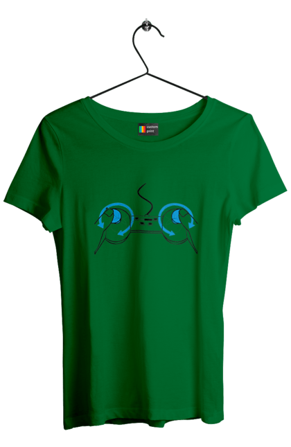 Футболка жіноча з принтом "Геймпад". Playstation, sony, геймпад, гра, джостик. 2070702