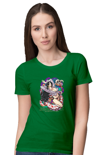 Women's t-shirt with prints One Piece Boa Hancock. Anime, boa hancock, manga, one piece, pirate empress, straw hat pirates. 2070702