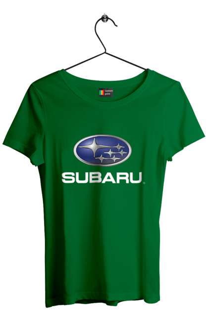Футболка жіноча з принтом "Subaru". Авто, логотип, субару. 2070702