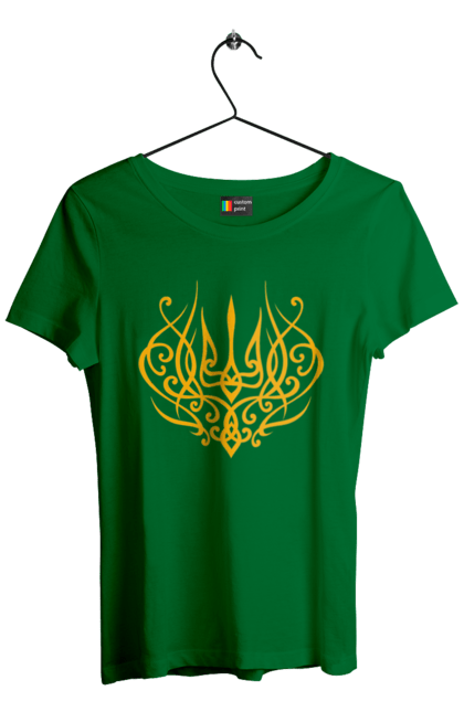 Women`s t-shirt with prints Emblem of Ukraine. Герб, герб україни, доброго вечора, зсу, патріотична, прапор. 2070702