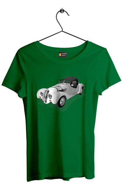 Футболка жіноча з принтом "Автомобіль". Авто, автомобиль, класика, старовинна машина, старовинний. 2070702