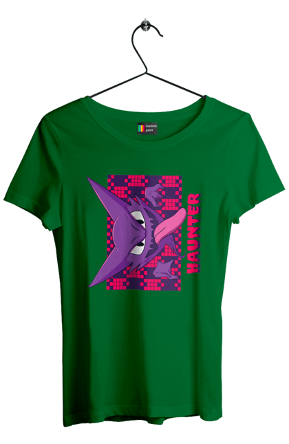 Women's t-shirt with prints Haunter. Anime, games, haunter, nintendo, pokemon, pokemon go. 2070702