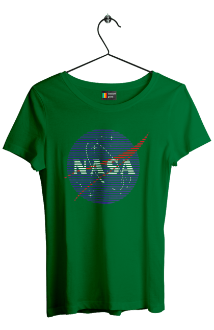 Women's t-shirt with prints NASA. Aeronautics, astronautics, aviation, nasa, research, rocket, science, space, technologies, usa. 2070702