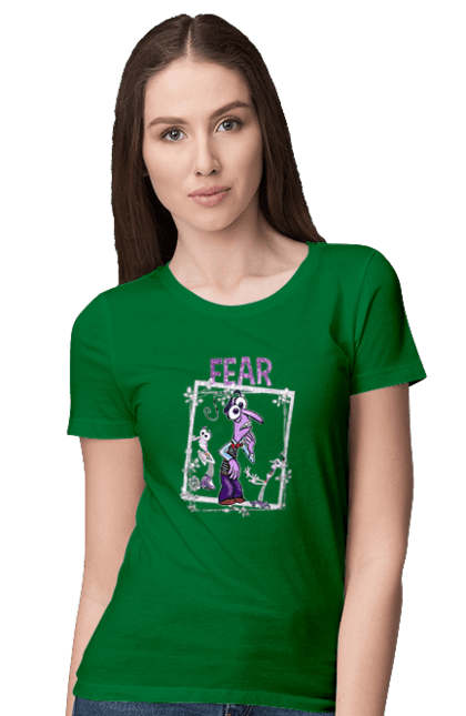 Women's t-shirt with prints Inside Out Fear. Cartoon, emotions, fear, inside out, pixar. 2070702