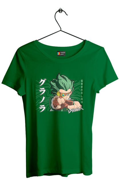 Women's t-shirt with prints Dragon Ball Granolah. Anime, dragon ball, goku, granolah, manga, tv series, vegeta. 2070702