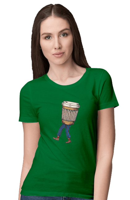 Women`s t-shirt with prints Coffee Man. Coffee, coffee lover. 2070702