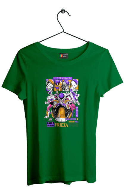Women`s t-shirt with prints Dragon Ball Frieza. Anime, dragon ball, frieza, manga, tv series. 2070702