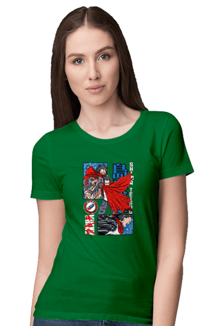 Women's t-shirt with prints Akira Tetsuo Shima. Akira, anime, cyberpunk, manga, tetsuo shima. 2070702