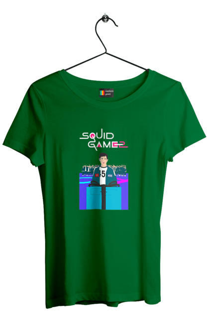 Women`s t-shirt with prints Squid Game Seong Gi hun. 456, netflix, player 456, seong gi hun, seong gi-hun, squid game, tv series. 2070702