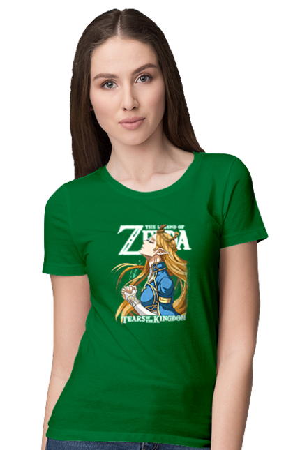 Women's t-shirt with prints The Legend of Zelda Princess Zelda. Legend of zelda, nintendo, princess, princess zelda, zelda. 2070702