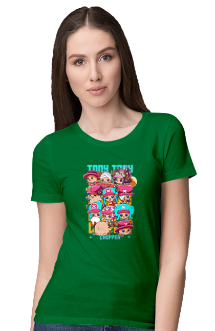 Women's t-shirt with prints One Piece Tony Tony Chopper. Adventures, anime, fantasy, light novel, manga, one piece, tony tony chopper, tv series. 2070702