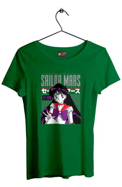 Футболка женская с принтом Сейлор Мун Марс. Rei hino, sailor moon, аниме, драма, махо-сёдзё, рэй хино, сейлор марс, сейлор мун, сериал. 2070702