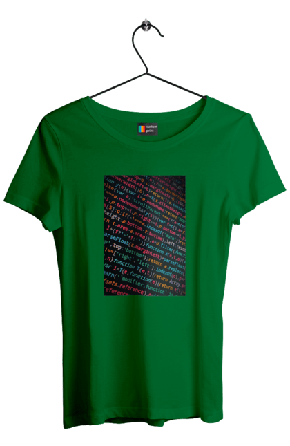 Футболка жіноча з принтом "Код". Angular, c, css, html, it, javascript, jquery, php, python, react, svelt, vue, айтишник, айті, гумор, код, кодувати, прогер, програміст, програмісти, ти ж, ти ж програміст, тиж програміст. 2070702