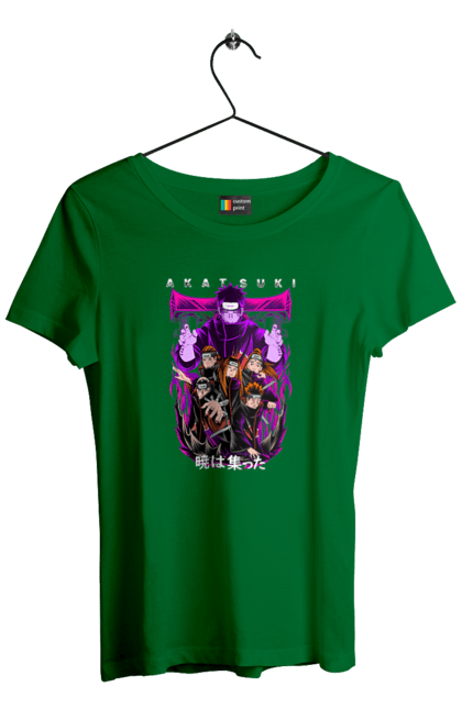 Women's t-shirt with prints Naruto Akatsuki. Akatsuki, anime, character, manga, naruto, ninja, pain, tv series, yahiko. 2070702