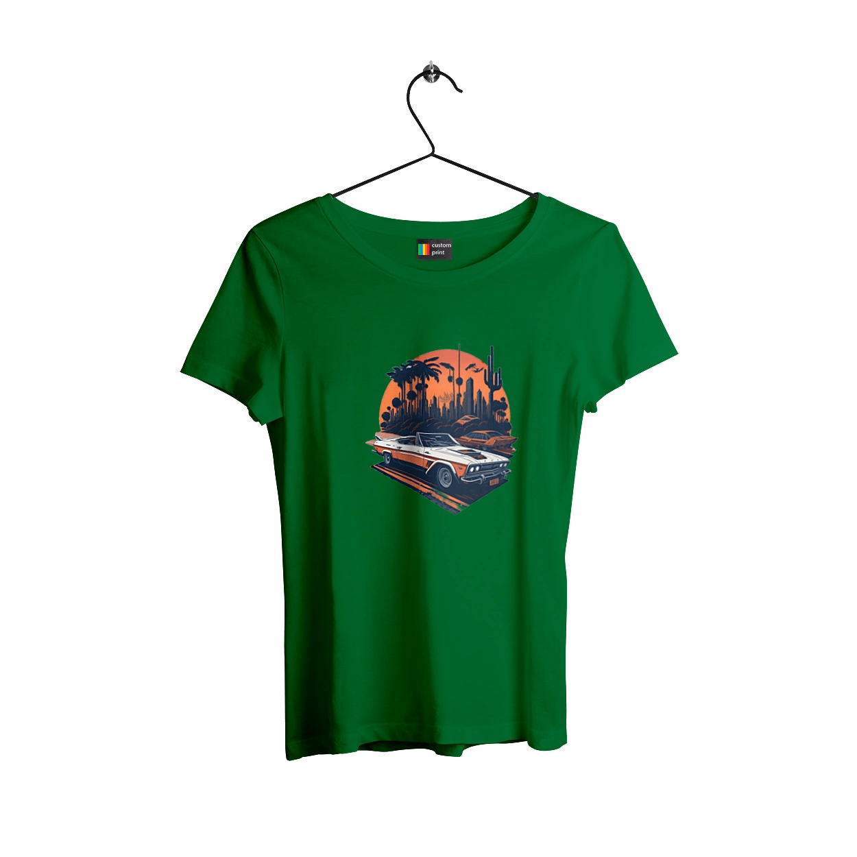 Beautiful car at sunset