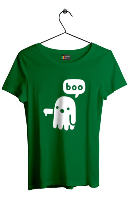 Футболка жіноча з принтом "BOO (мова програмування)". Айті, мова програмування, програма, програміст, технічне завдання, ти ж програміст, транслятор boo, тривимірні програми, фрілансер. 2070702