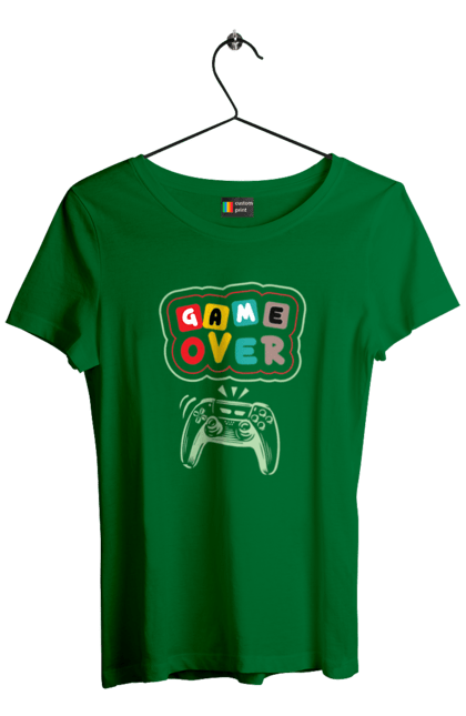 Women's t-shirt with prints Game over (2). End, game, game is over, game over, life, sadness. 2070702