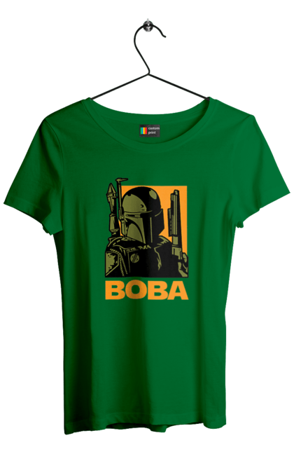 Футболка жіноча з принтом "Боба Фетт". Boba fett, боба фетт, зоряні війни, клон, мисливець за головами. 2070702