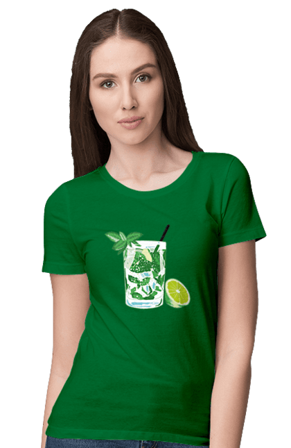 Women`s t-shirt with prints Mojito And Lemon Drink. Drink, lemon, mojito. 2070702